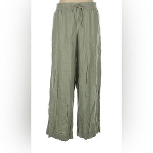 Boho Pants A New Day Sage Green Wide-Leg Linen Blend